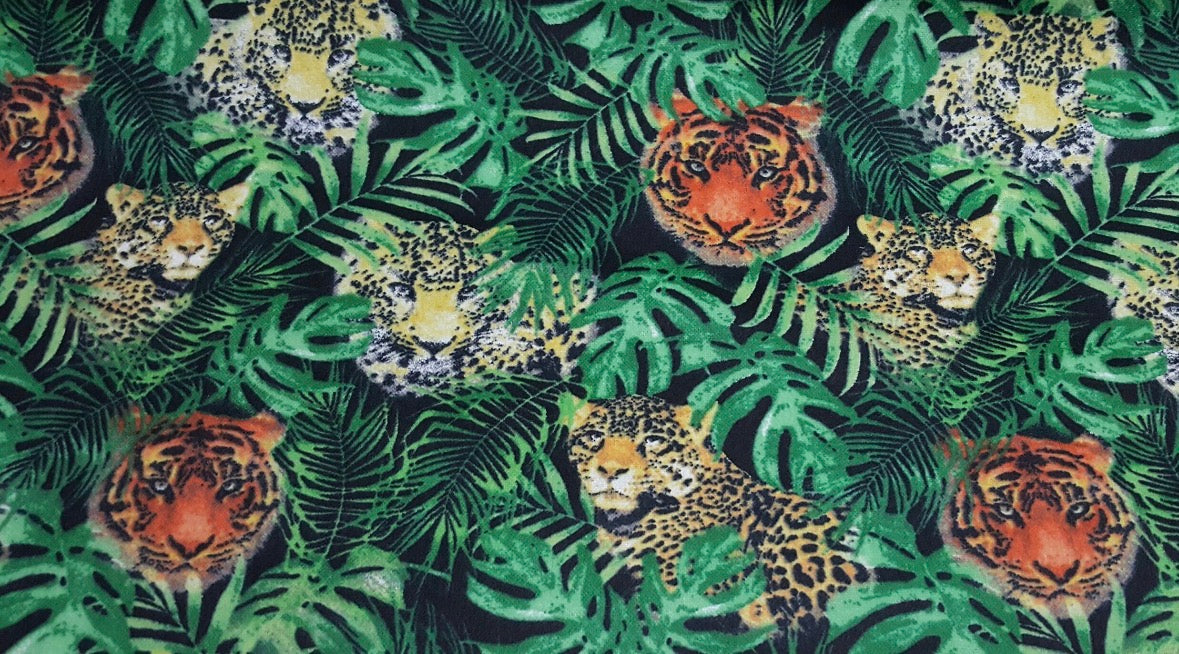 Jungle Cats Reusable Paper Towels – Set of 6 | Handmade Cotton Flannel